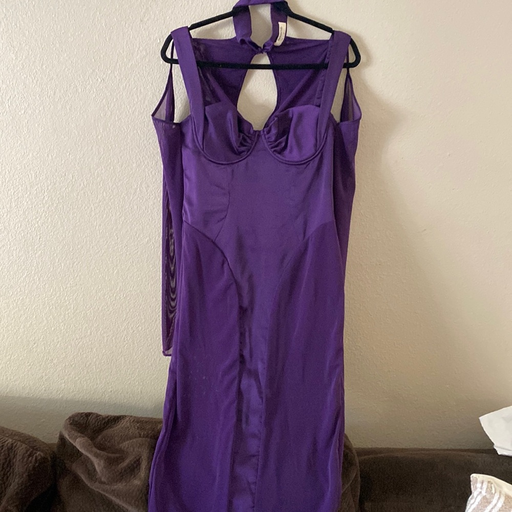 House of CB Talika Grape Corset Midi Dress
